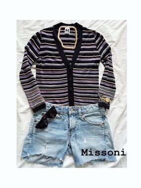 Missoni  Striped V-Neck Cardigan